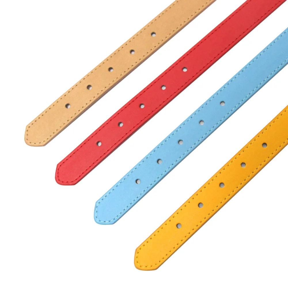 12 PCS Wholesale Plain PU Leather DIY Name ID Dog Collar Custom Letters Charms Puppy Cat Neck Strap Collars for Small Medium Dog