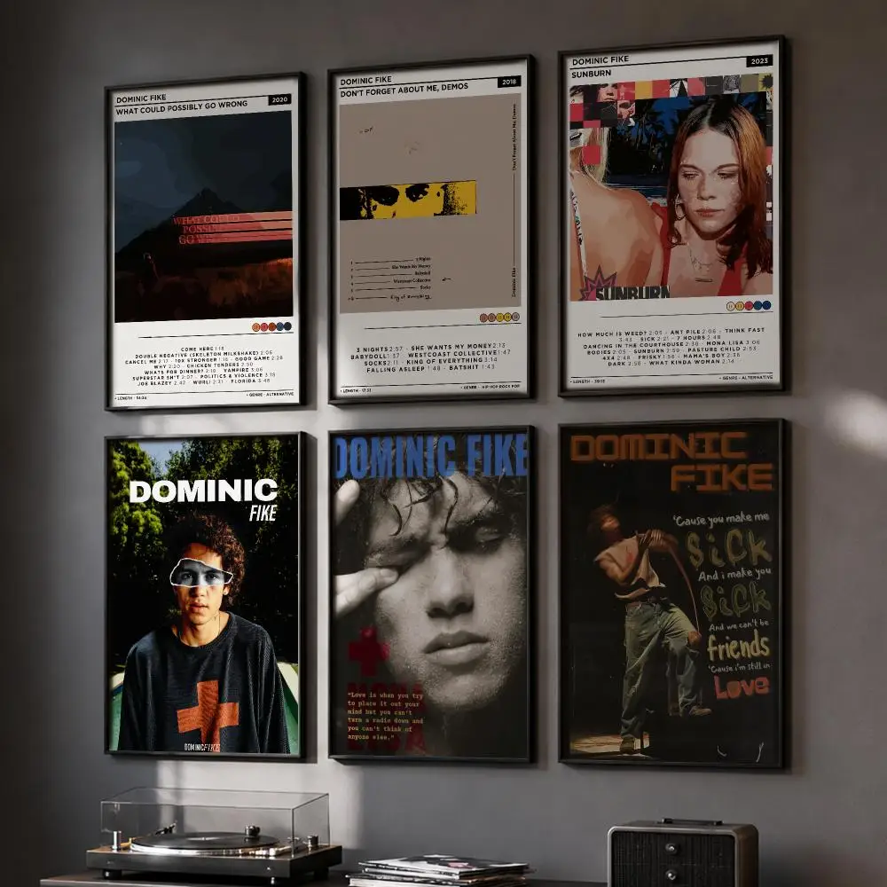 D-Dominic Fike Rapper Album Poster HD Home Wall Stickers House Hallway Living Room Bedroom Bar Office Decor Art Prints