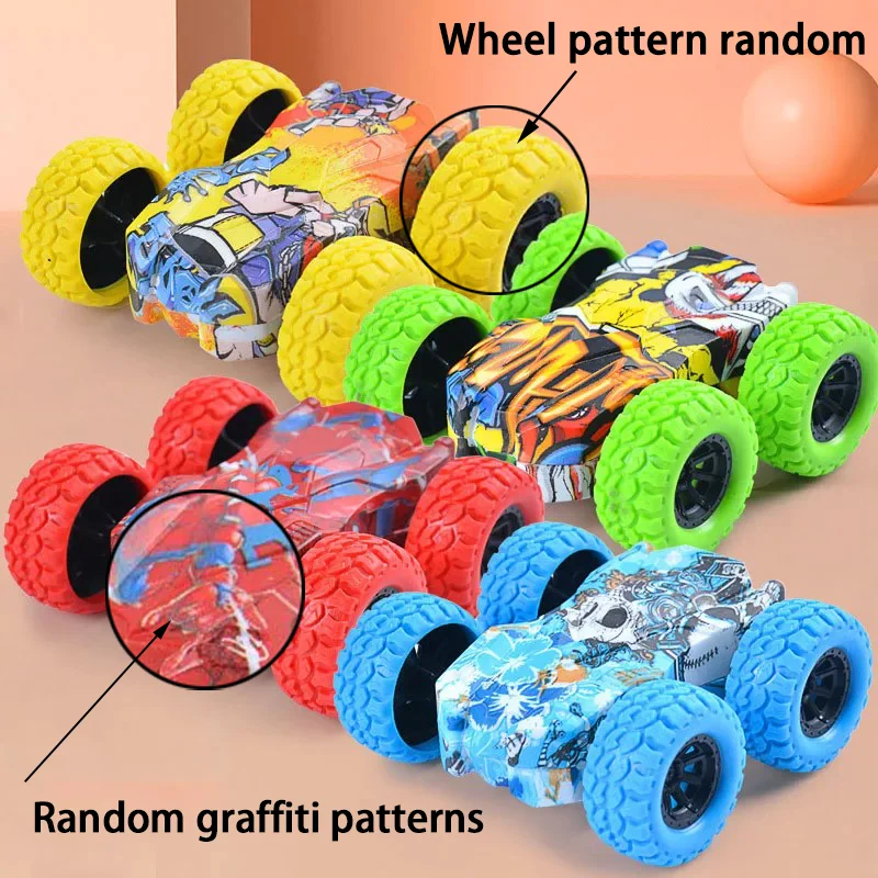 Toy car, fun, double-sided, inertia, insurance, collision avoidance, inertia double-sided graffiti off-road vehicle cars