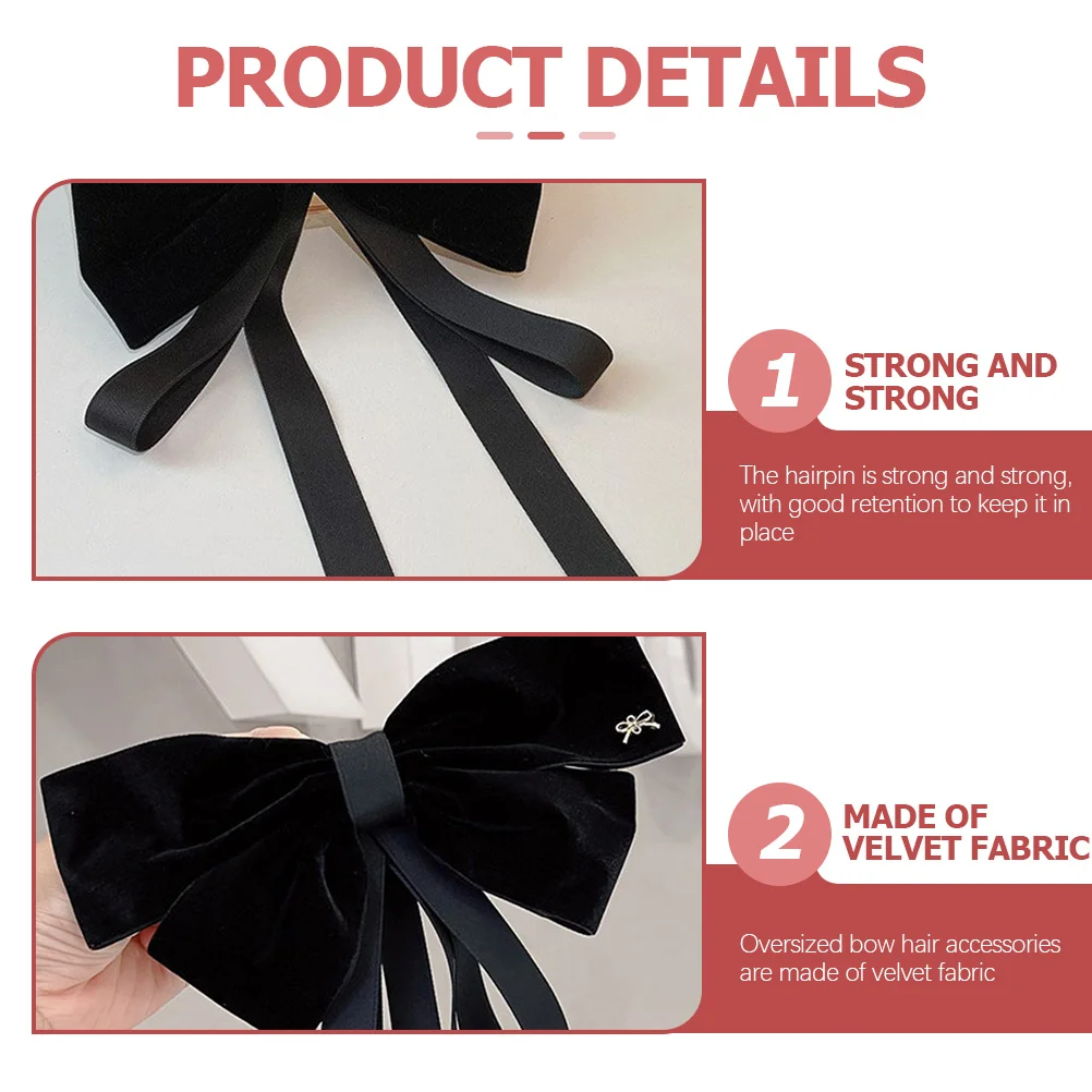 

Large Hair Bow Clip Elegant Charming Hair Ribbon Clip Stylish Headdress for Women Teens Girls Party Daily Wear