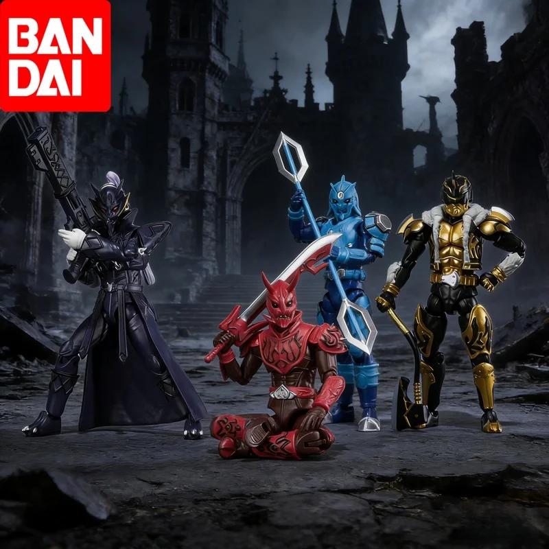 

Bandai SHODO-X Kamen Rider Den-O Imagin Candy Toy Action Figures Momotaros Urataros Kintaros Ryutaros Articulated Collectibles