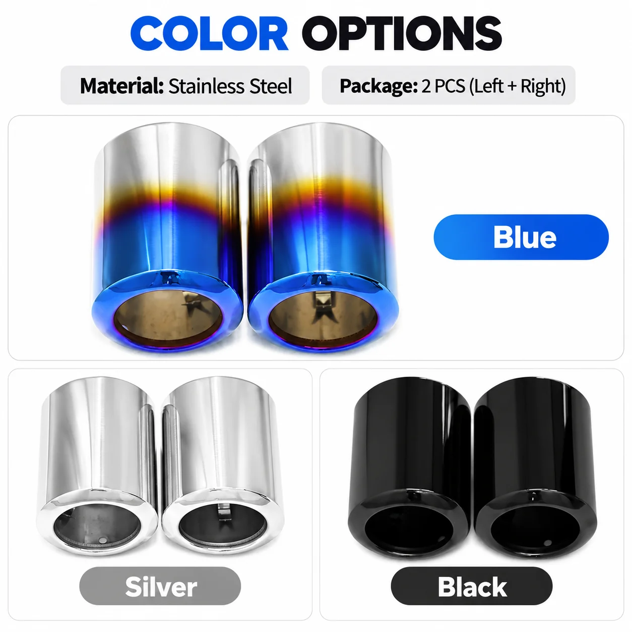 2pcs/lot Stainless Steel Exhaust Tip For Mazda 6 2009 -2014 ATENZA 2013 2017 for Mazda CX-5 2013-2017 Tailpipe Nozzle Exhaust