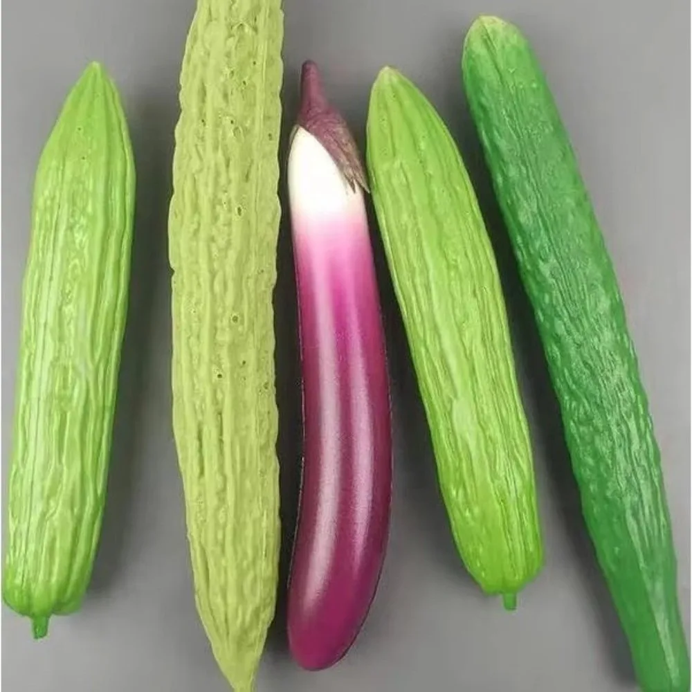 Vegetales Artificiales de PU, Berenjena, Pepino, Vegetales de Simulación, Adorno de Maíz, Plátano, Accesorios de Fotografía, Adorno de Exhibición