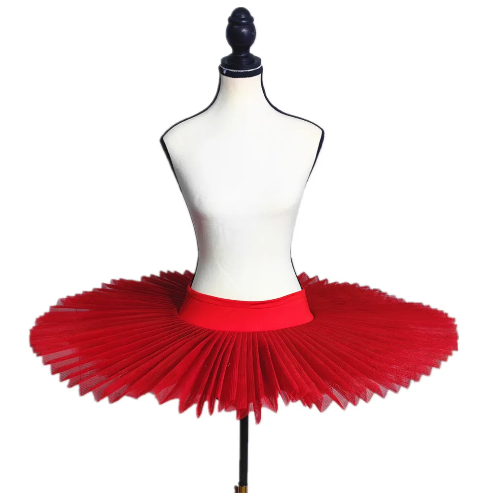 تنانير باليه عالية الجودة للأطفال البالغين، فطيرة شبكية قاسية للرقص الشرقي للفتيات لممارسة الأطفال بحيرة البجع البيضاء