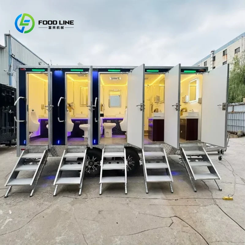 Customized Good Selling Luxury Mobile Bathroom Restroom Trailers Portable Toilet for Sale
