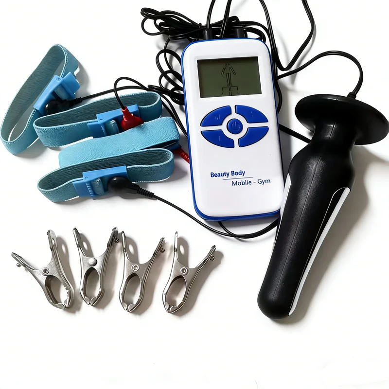 Metal Nipples Clips 8 Modes Electric Shock Anal Butt Plug Massage Penis Trainer Cock Rings Adult Games Sex Toys for Men Women