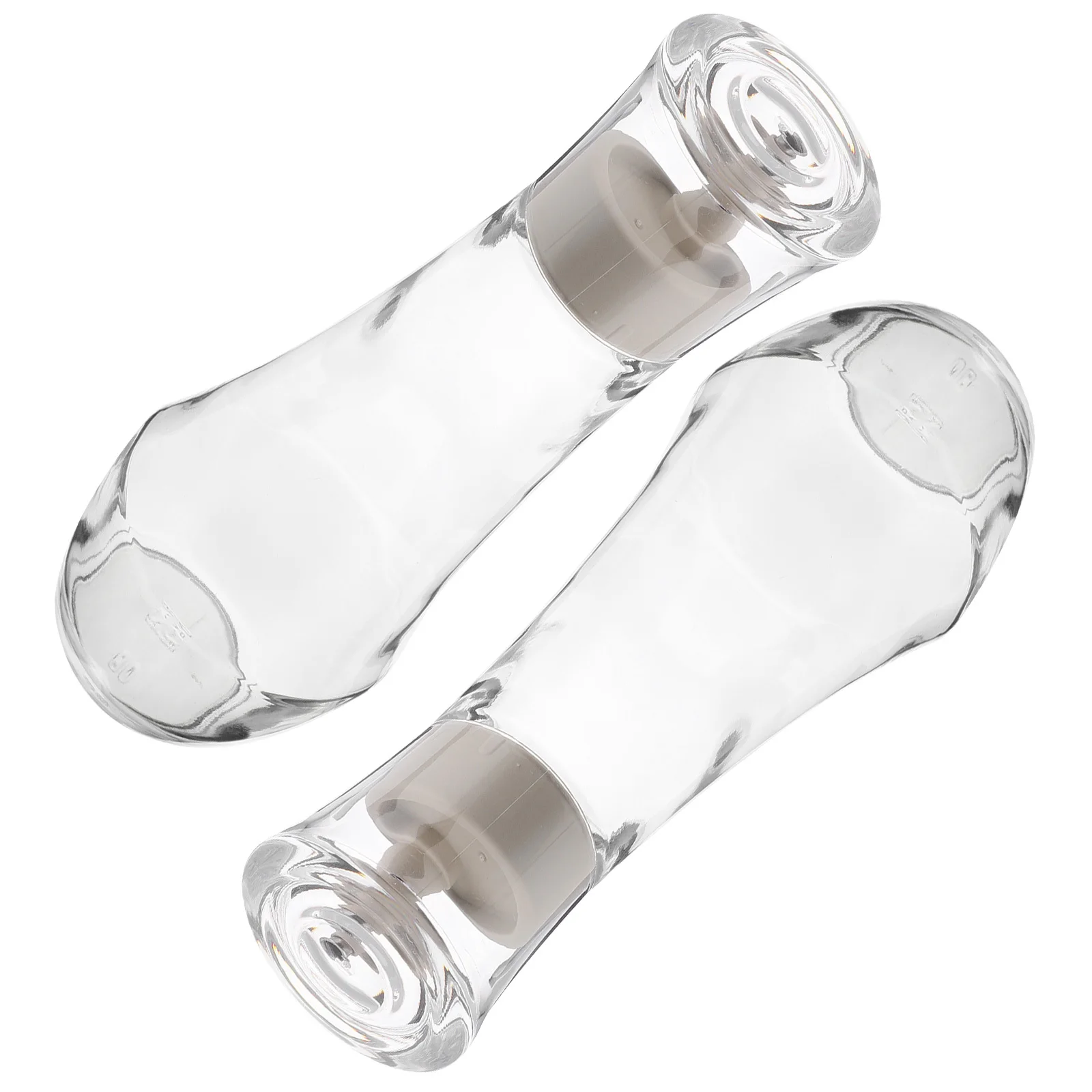 

2Pcs Mouthwash Dispenser Glass Clear Bathroom Small Refillable Holder Versatile Countertop Bathroom Accessories