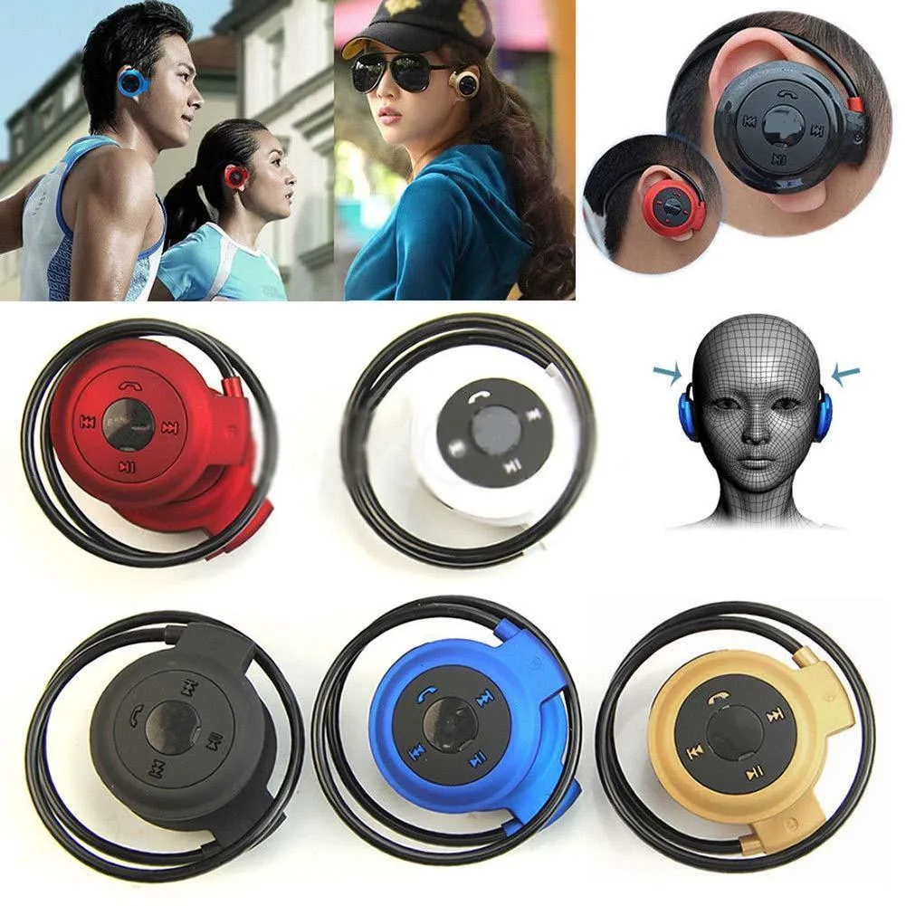 Sport Wireless Bluetooth-compatible Headphones Stereo Earphones Foldable Headsets Sports Stereo Headset Hook Handsfree