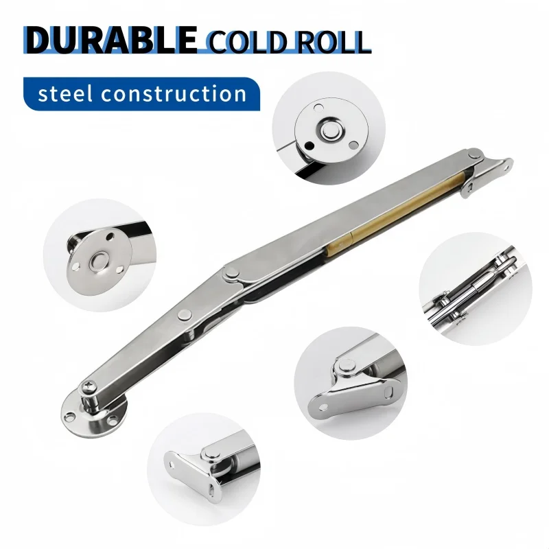 2er-Pack 6 kg-20 kg Deckelstützscharniere, Deckelhalterung mit Absenkautomatik, robuste Gasdruckfedern, Gasfeder, langsame Senkung der Sicherheit, Deckelheber – Detail 5