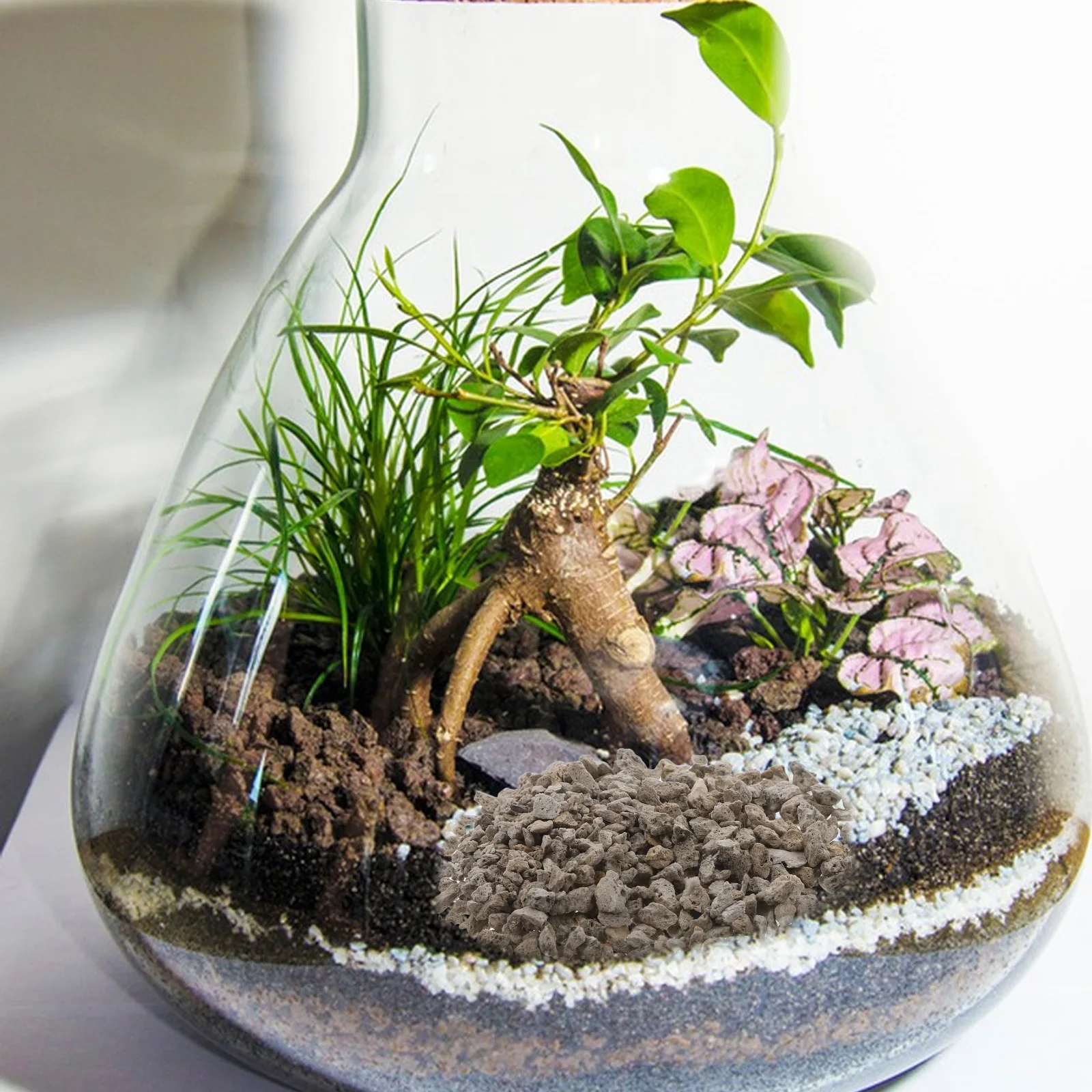 

20x12cm Base Stone Substrate Gravel for Fish Tank Micro Landscape Decoration Mini Scenery Basing Rock Diorama Material Kit Sand