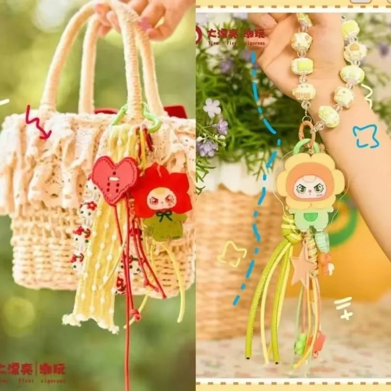 

New Genuine Baby Three Bag Charm Series Blind Box Baby Three Keychain Soft Vinyl Kawaii Doll Figure Mystery Box Collection Gifts