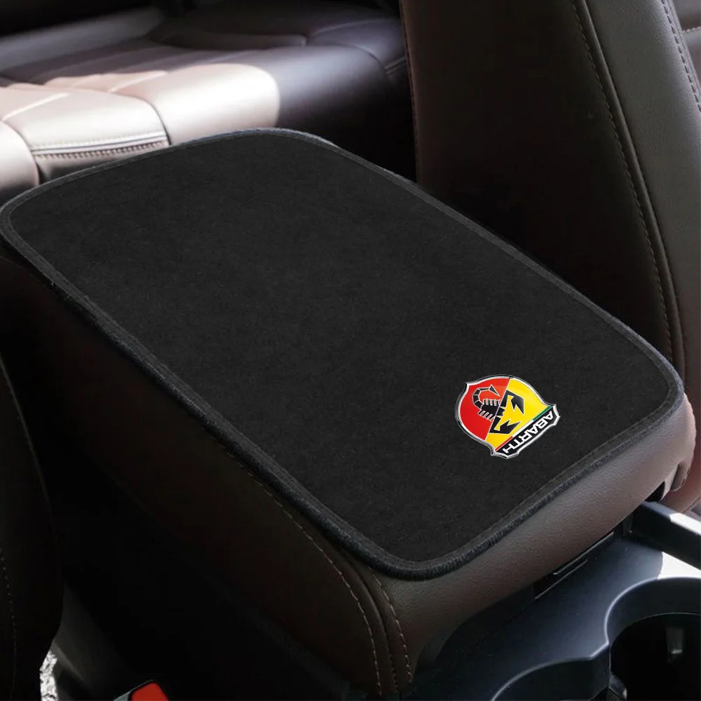 Car armrest box cushion plush material interior accessories for Abarth 695 595 500 124 Spider PUNTO