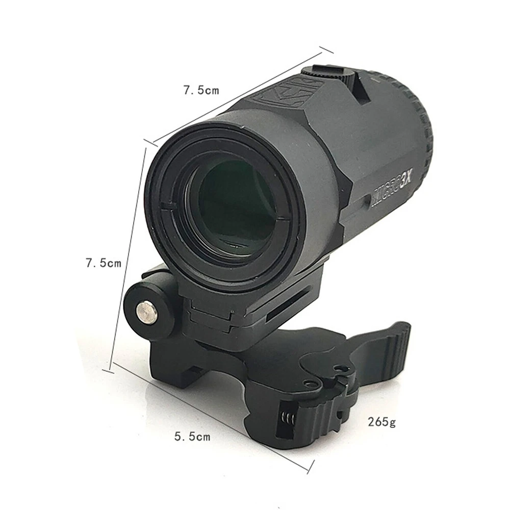 Imagem -06 - Flip para Side Mount Magnifier Scope Sight Vistas Red Dot Visão Laser 3x Ajustável qd