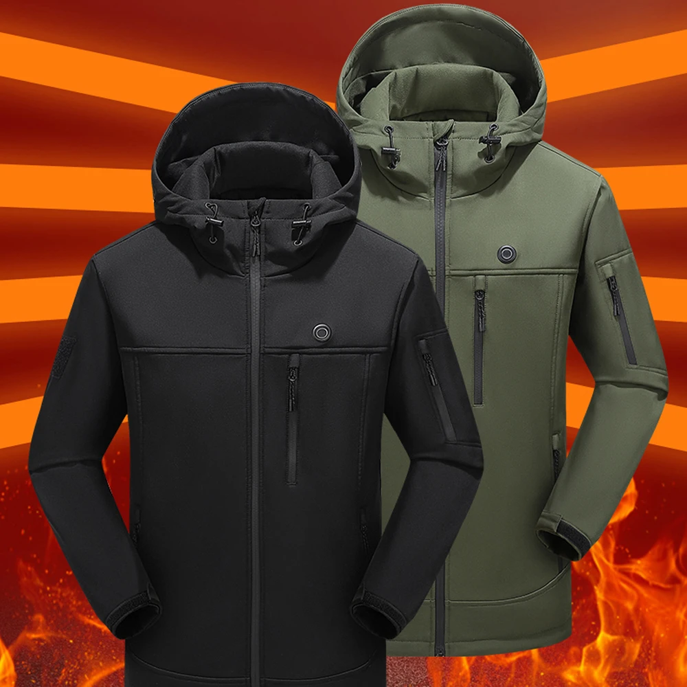 

Уличные куртки с USB-подогревом, утепленное пальто, зимняя гибкая электрическая термоодежда, теплая одежда для рыбалки и пешего туризма, утепленное пальто