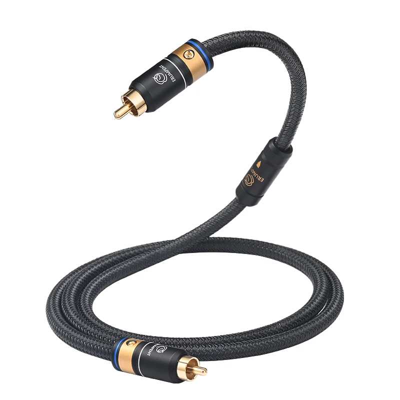 ATAUDIO HiFi RCA Koaxialkabel 75 Ohm Digitales Kabel Stereo Audio RCA auf RCA Stecker Koaxial Subwoofer Kabel Video Audio für DAC TV Lautsprecher 3