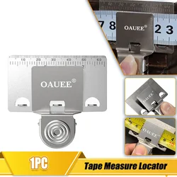 Silver Mini Tape Measure Clip Locator Stainless Steel Woodworking Measurement Precise Positioning Clip Tool Measuring Tool