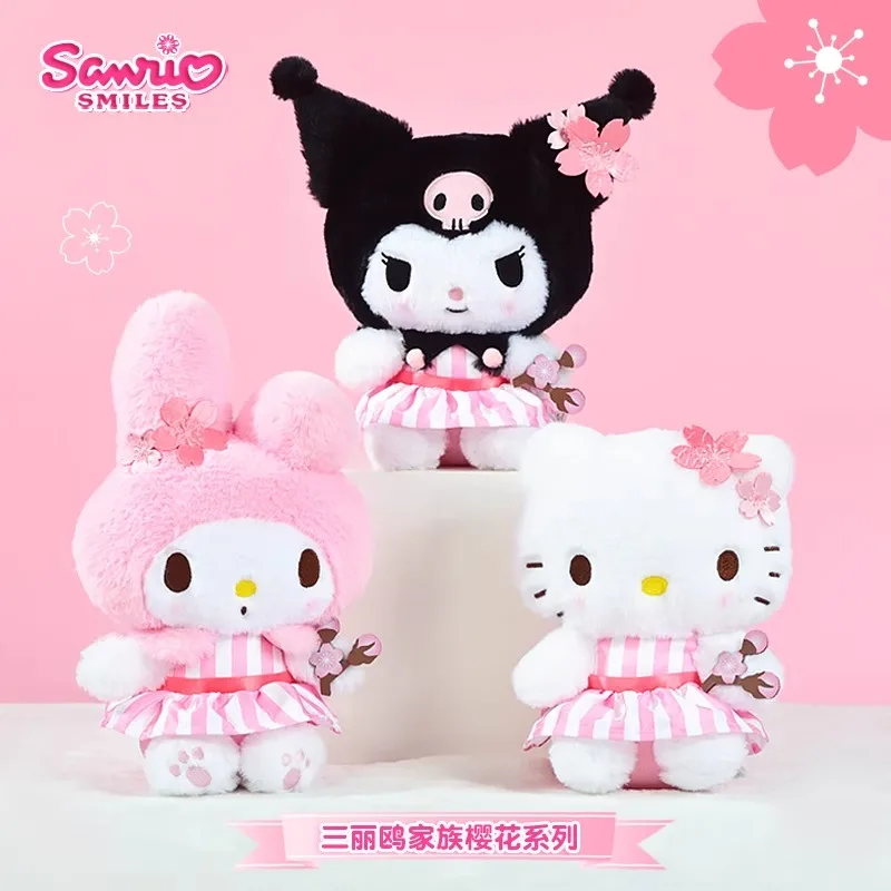 Genuino Anime Sakura Sanrio Hello Kitty Melody Kuromi Carino Peluche Peluche Cuscino Peluche Bambola Regalo Di Compleanno Per Le Ragazze Bambini