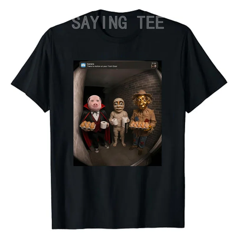 Tung Sahur Neegy Meme Doorbell John Pork Halloween-Kostüm Premium Weiches Baumwoll-T-Shirt Y2k Joke Brainrot Crew Persönlichkeitskleidung – Detail 26