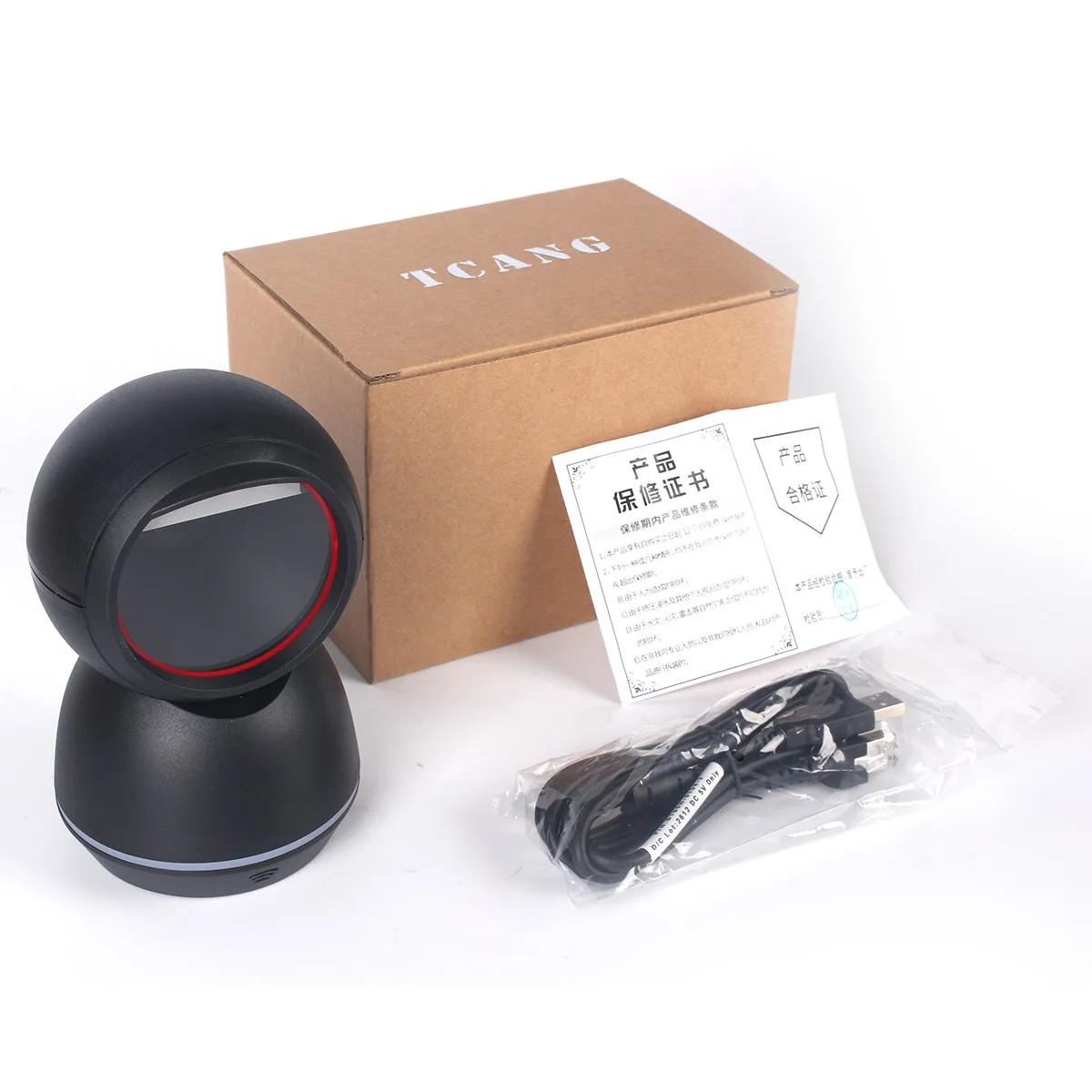 hit productTC-Scanner-S70 Hands-Free 2D Desktop Barcode Scanner USB RS232 1D PDF417 QR Code Reader for Logistics Counter Warehou