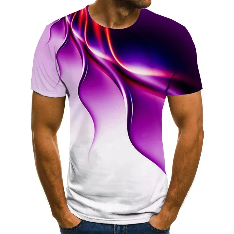 

2024 Men's Summer New 3d Printing Breathable Round Neck Short Sleeve T-shirt Men's Top