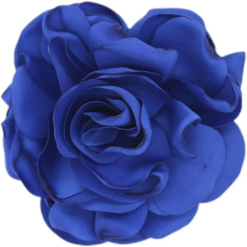 2024 Fashion Rose Flower Brooch Vintage Fabric Big Rose Flower Brooch Lapel Pins Dress Suit Corsage Badge Wedding Party Jewelry