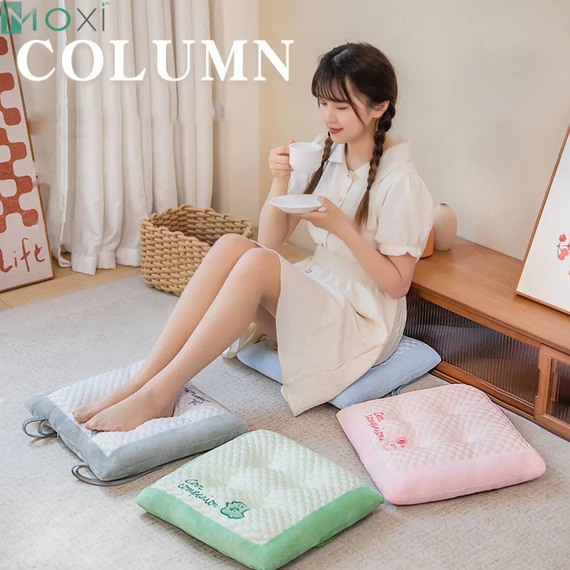 Cool Feeling Iced Beans Fabric Summer Chair Cushion Home Office Sofa Seat Cushions Hip Backrest Pillow Back Lumbar Pillow Chair