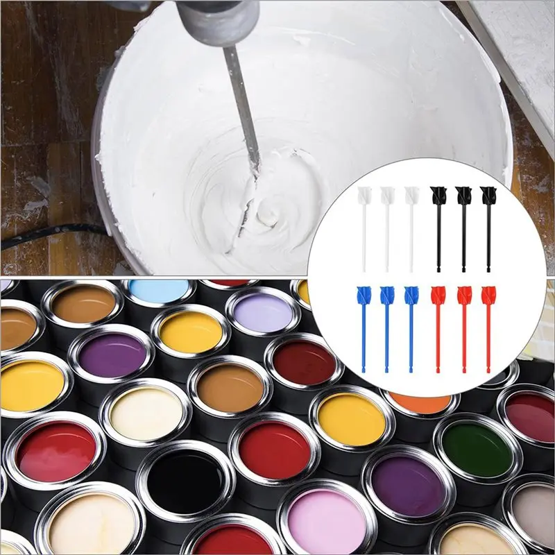 ABAH-Насадка для эпоксидного смесителя для дрели, набор из 120 предметов — спиральные лопасти, насадка для мешалки для краски, 6,5 дюйма