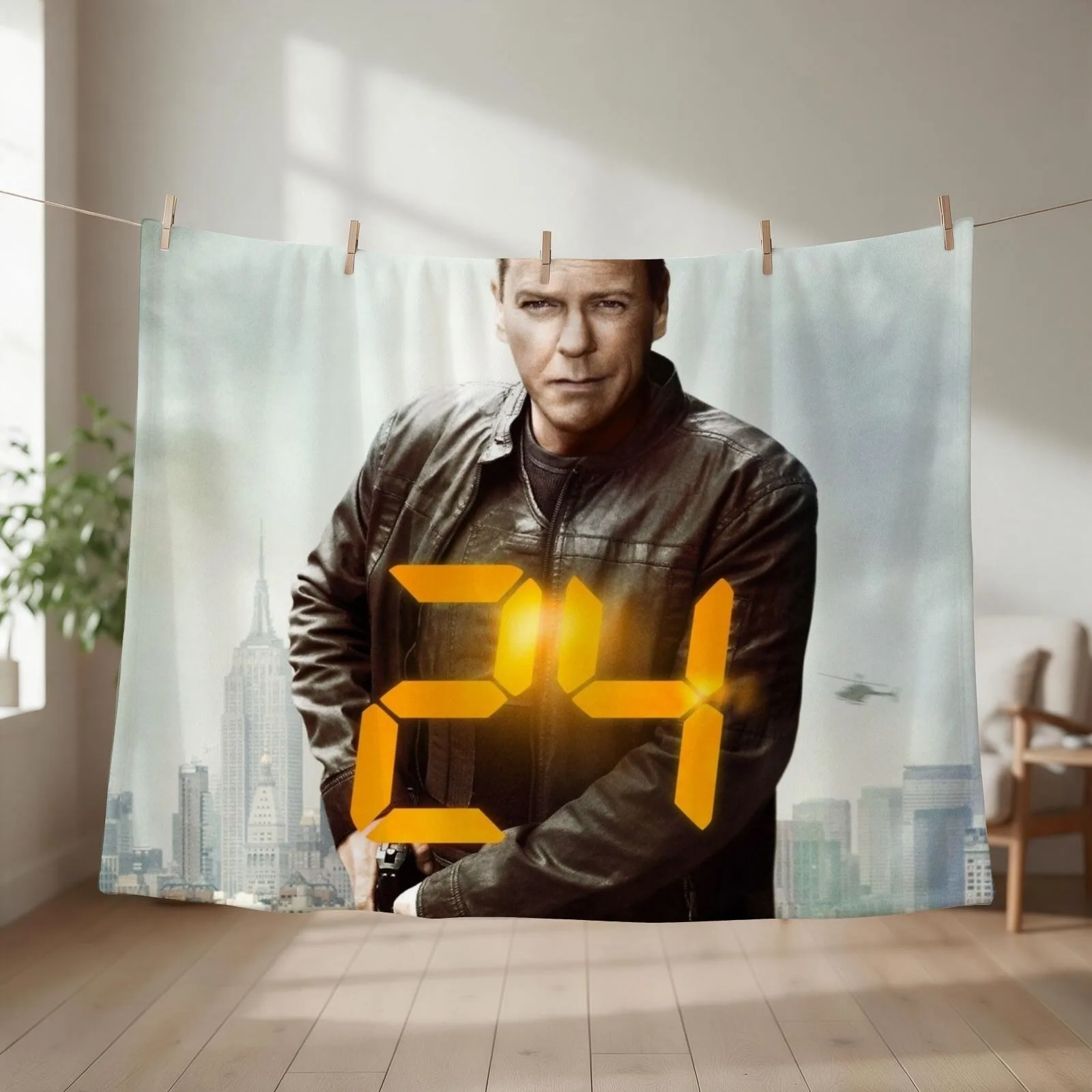 Jack Bauer 24 Throw Blanket couch cozy soft plush fuzzy picnic outdoor blanket