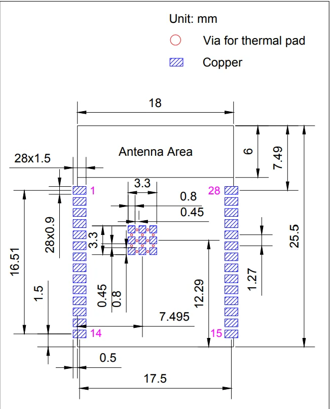 ESP32-C6-WROOM-1 โมดูล Wi-Fi6/Bluetooth LE5/Zigbee/ด้าย Universal โมดูล