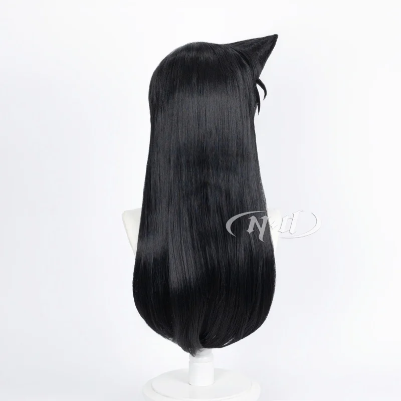 ND Ran Mouri 코스프레 가발 애니메이션 코스프레 블랙 긴 머리 가발 코믹 콘 Coser 의상 테마 파티 내열성 합성