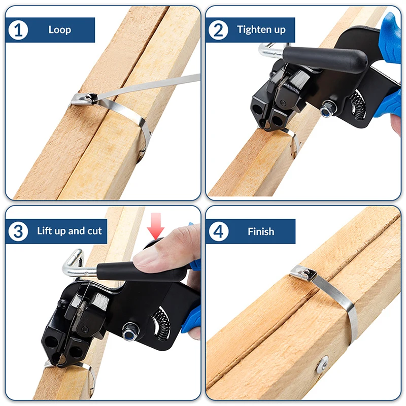 

12mm Manual Strapping Tool Manual Band Tensioner for Self-Locking Steel Straps, Heavy Duty Packaging Equipment〔2025E〕
