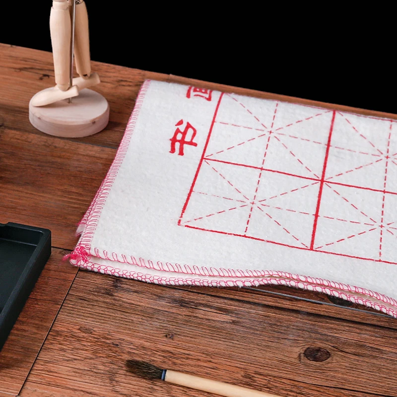 

Thicken Washable Felt Pad Peinture Feutre Chinese Calligraphie Traditional Painting Felt Pad Soft Grid Table Mat Feutre Peinture