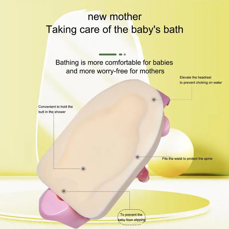 Baby Bath Cushion Baby Bath Sponge Soft Tub Mat Baby Shower Pad Bath Sponge Seat Baby Sink Bath Cushion For Different Bathtubs