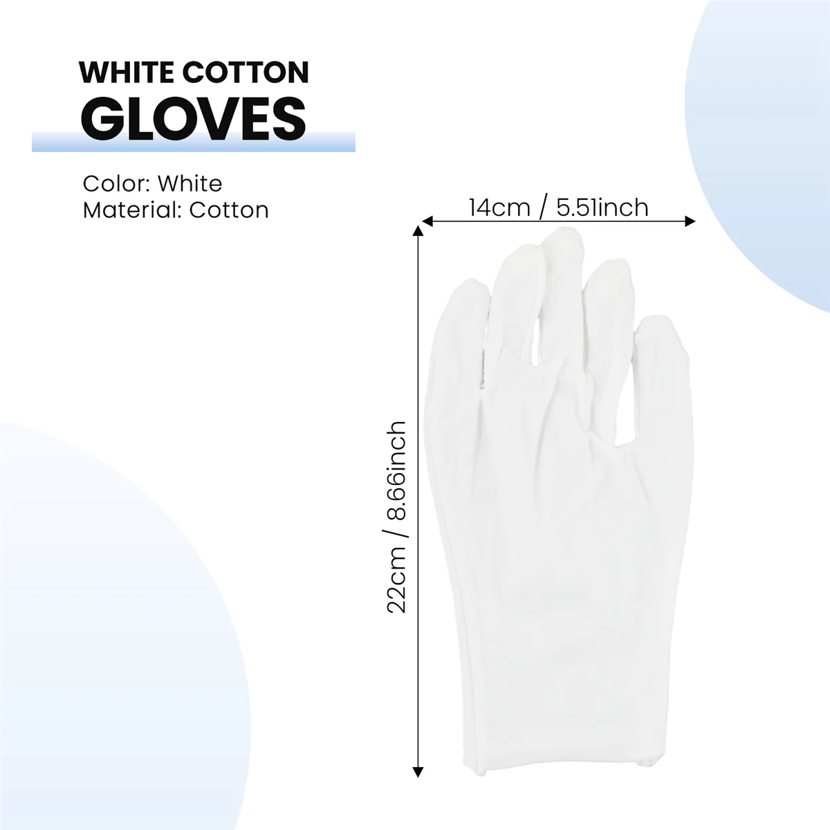 【اليوم فقط!】قفازات قطنية بيضاء، قفازات مضادة للكهرباء الساكنة، قفازات واقية لعمال الأعمال المنزلية
