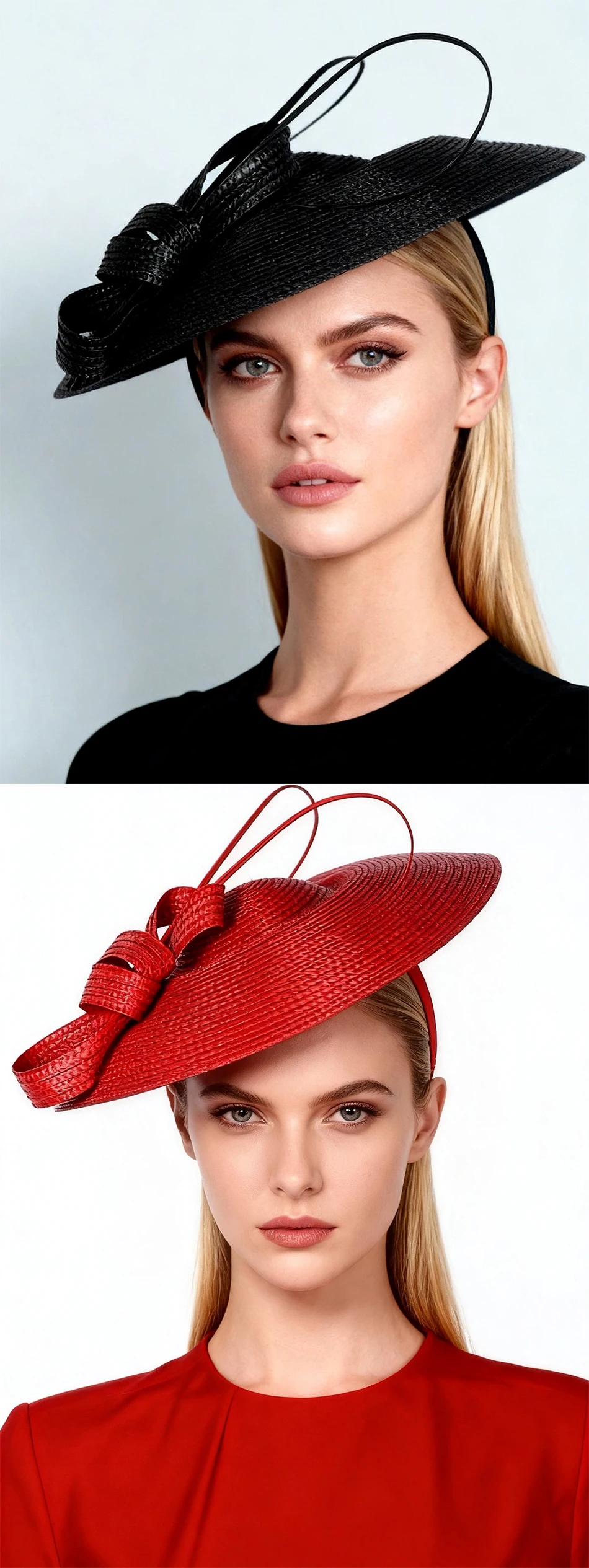 FS Vintage Kentucky Derby Hut mit breiter Krempe, Khaki-Weiß, Kirchenhüte für Damen, elegante Teeparty-Fascinator-Mütze, Sombreros Mujer 2026 – Detail 4
