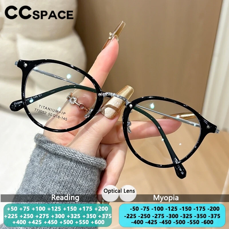 

Высококачественные женские очки для чтения с оптическими линзами по рецепту, титановые оправы, для коррекции близорукости, антиусталостные, 315310