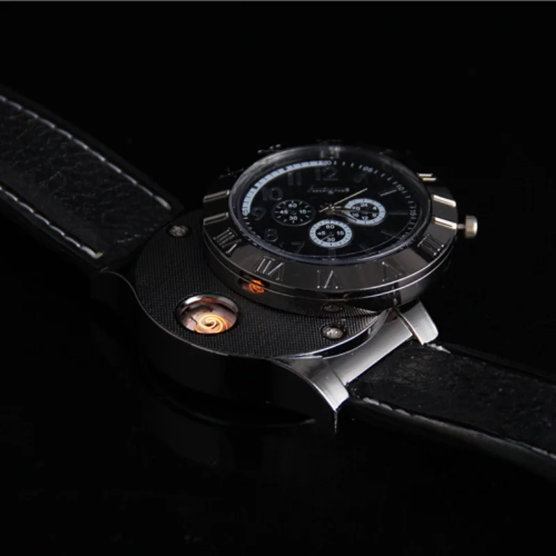 

USB перезаряжаемая прикуриватель, аксессуары для курения, вольфрамовая зажигалка высокой мощности, креативные зажигалки для наручных часов для мужских подарков