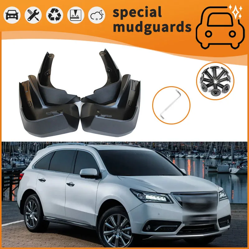 

For 14-17 Acura MDX models Mudguards Fender Mudflaps Front Rear Flares Splash Guards Cover Car Accessorie