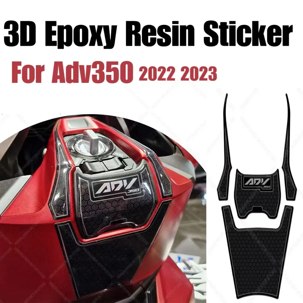 For Adv 350 Adv350 2022 2023 Motorcycle Waterproof Anti-skid stickers Rubber Sticker Area Key Sticker