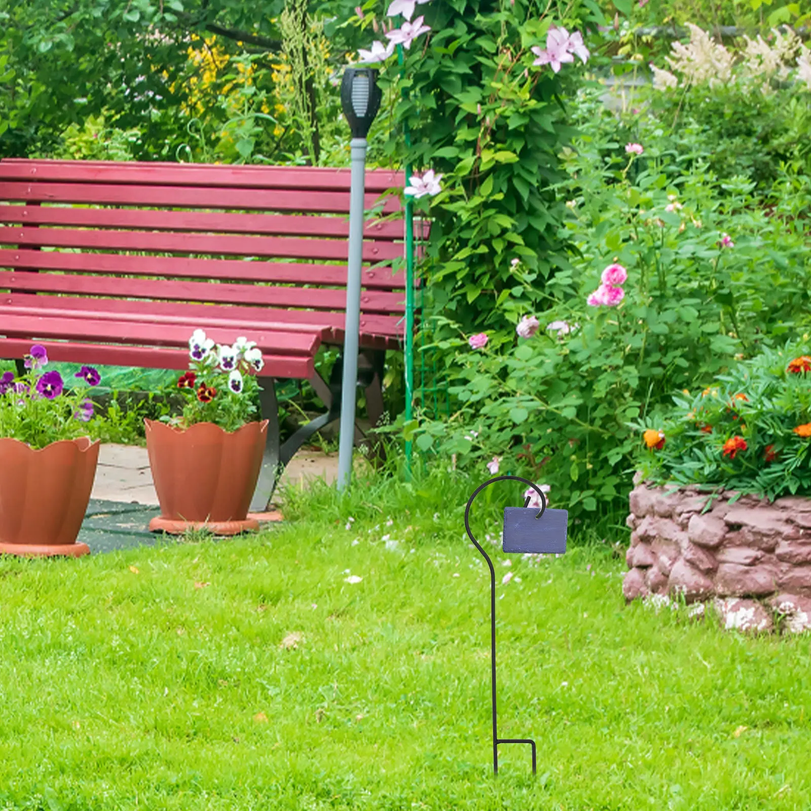 

4Pcs Iron Garden Shepherd Hooks Metal Lantern Holders Outdoor Yard Bird Feeder Hanger Fence Inserting Hooks Yard Shepherd Hook