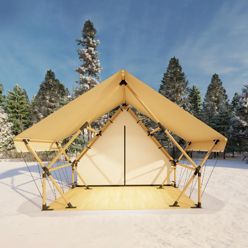 خيمة نفق عائلية من قماش أكسفورد ثلاثي، تصميم متعدد الغرف مقاوم للماء ومقاوم للرياح، خيمة تخييم خارجية محمولة #3