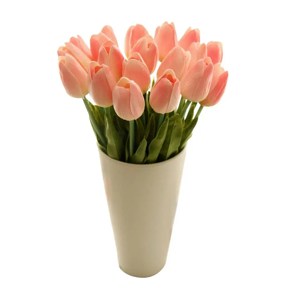 

Artificial Tulips Real Touch Faux Flowers for Home Decor Outdoor Wedding Eco Friendly Material Lifelike Simulation