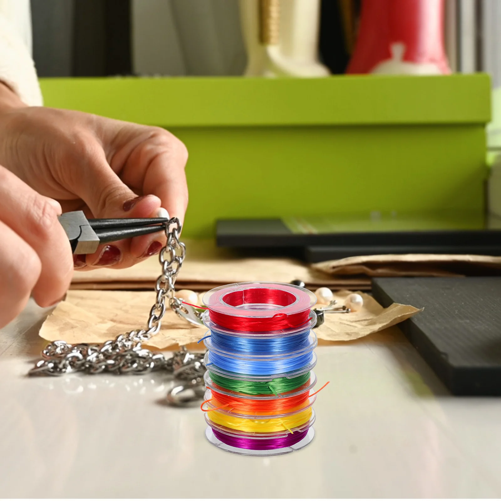 

21 шт., эластичный шнур, растягивающаяся нить для бисера, 0,5 мм для браслетов «сделай сам», ожерелья, ножные браслеты, ювелирные изделия, принадлежности для рукоделия