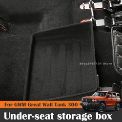 High Capacity Organizer Case Felt Cloth Drawer Holder Under Seat Hidden Box Storage Box Black For GWM Tank 300 Accessories