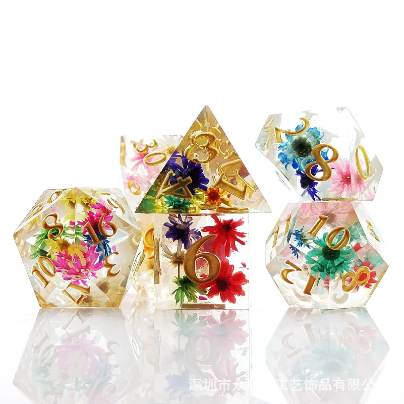 

New Resin Dice Set for D&D, Cthulhu, Polyhedral Dice, Numbered, for Call of Cthulhu and Tabletop Role-Playing Games