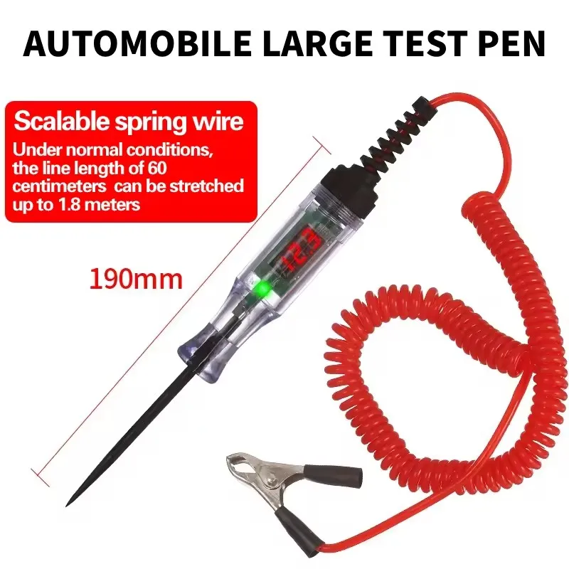 Car Truck Voltage Circuit Tester Auto 3V-90V Tools Car Diagnostic Probe Test Pen Light Bulb Electric Measuring Pen Tools