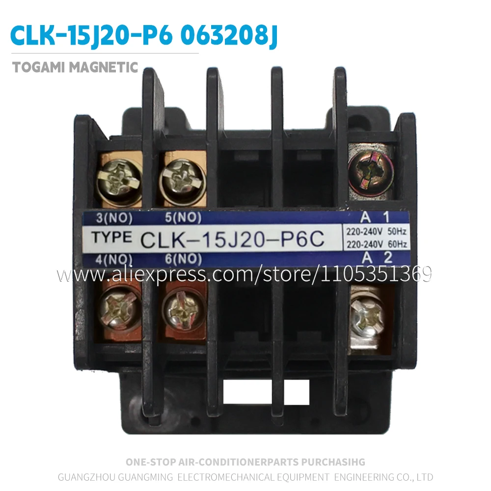 

For Daikin Air Conditioning Togami Magnetic Contactor Prat Number 063208J Model CLK-15J20-P6 220V (ROHS) hvac parts tools