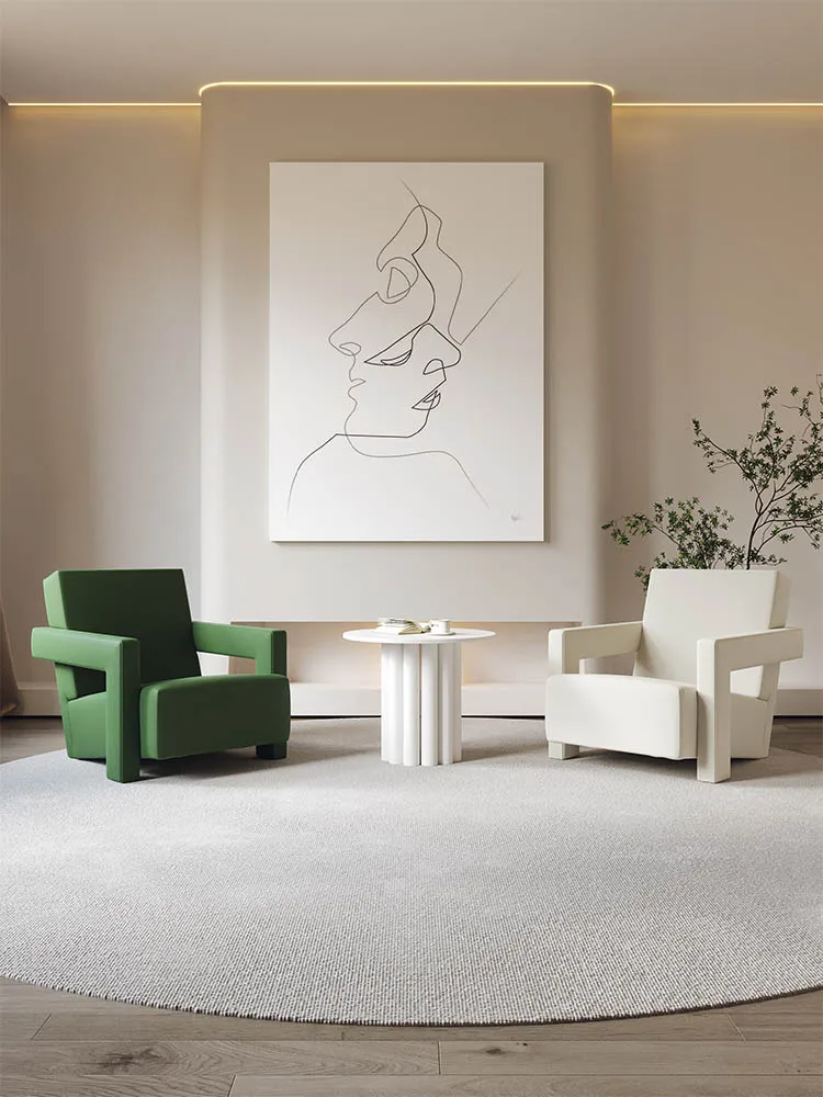 

Single sofa designer light luxury high-end living room bedroom balcony leisuren table and chair combination