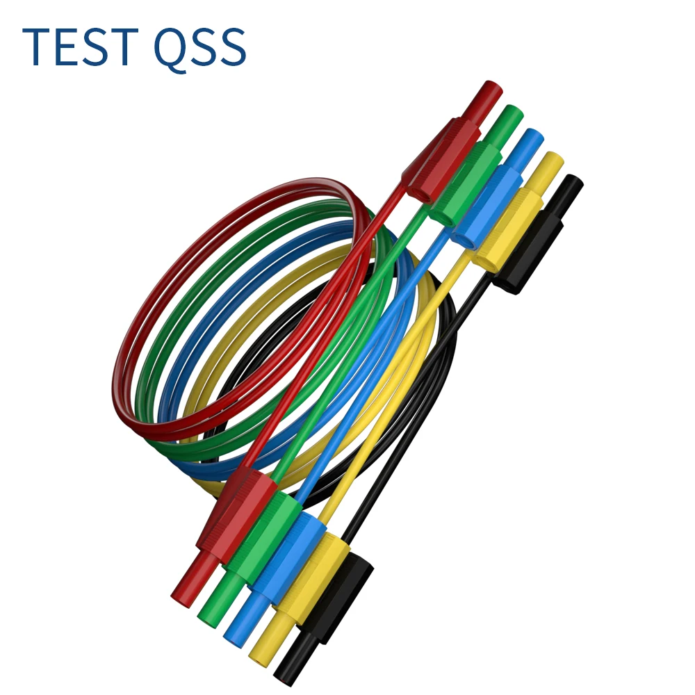 Imagem -02 - Qss-dual Multímetro Test Leads Totalmente Isolado Segurança Encoberto Empilhável Segurança Banana Plug Q.70021 mm 1m Peças