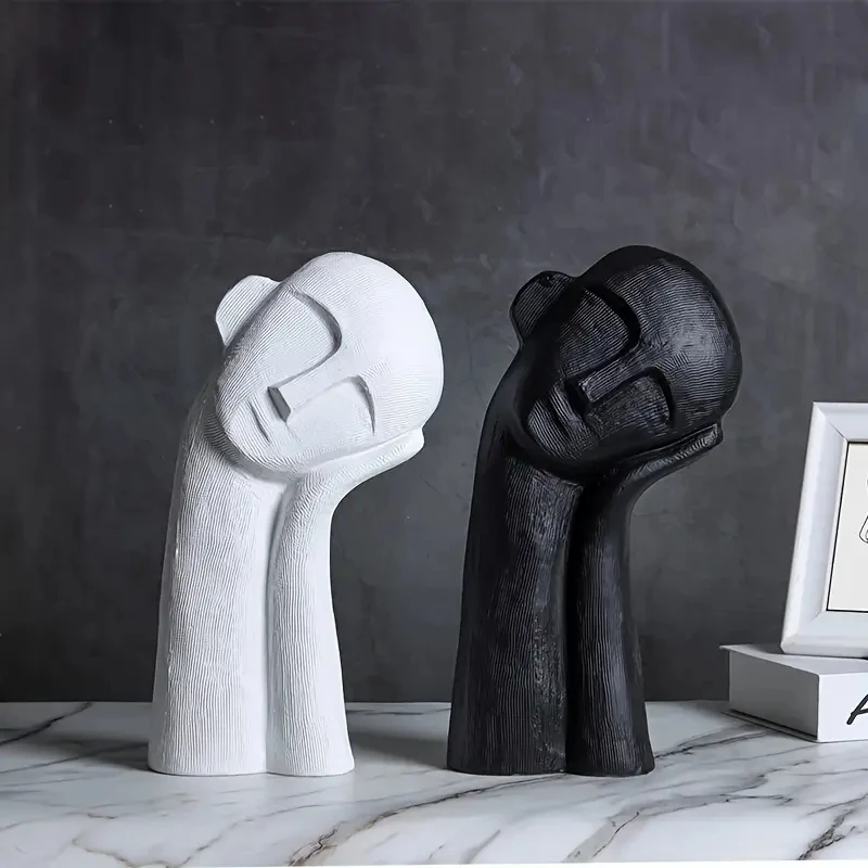 Nordische Abstrakte Kontemplations-Denker-Porträt-Skulptur Dekorative Kunst Hochwertige Luxus-Heimdekoration Geschenk – Detail 7
